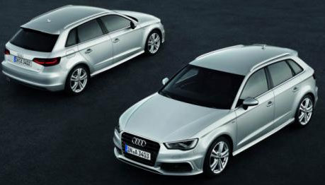 Audi A3 Sportback neues Modell S line vorn und hinten